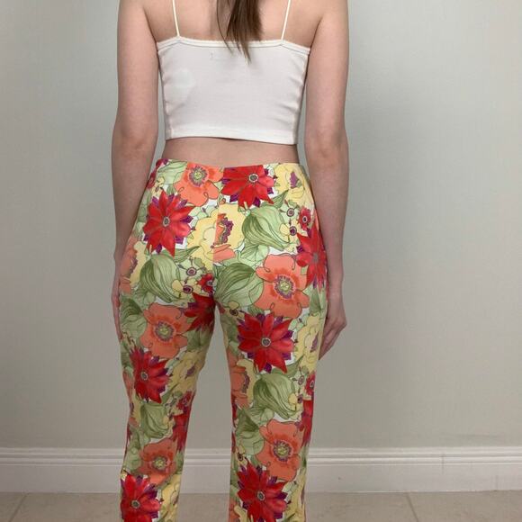 Talbots Floral High Waisted Crop Pants - Picture 2 of 10